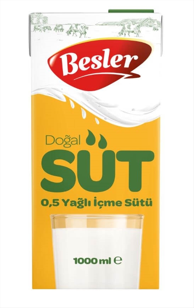 resm Besler 0,5 Yağlı Süt 1 L