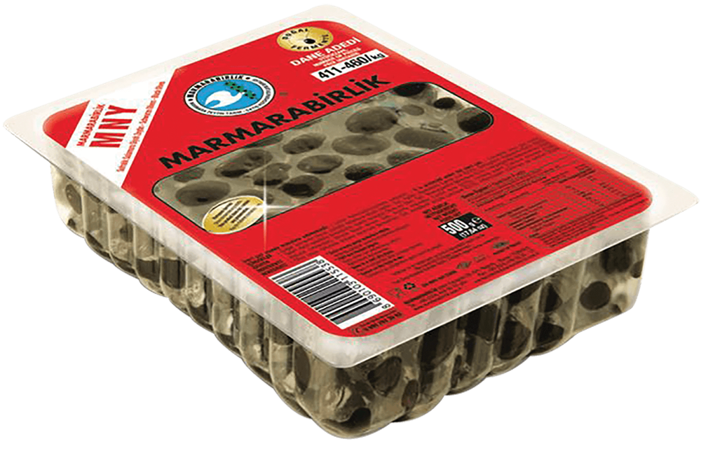 resm Marmara Birlik Salamura Siyah Zeytin Vakumlu (4XS) 411-460 500 g