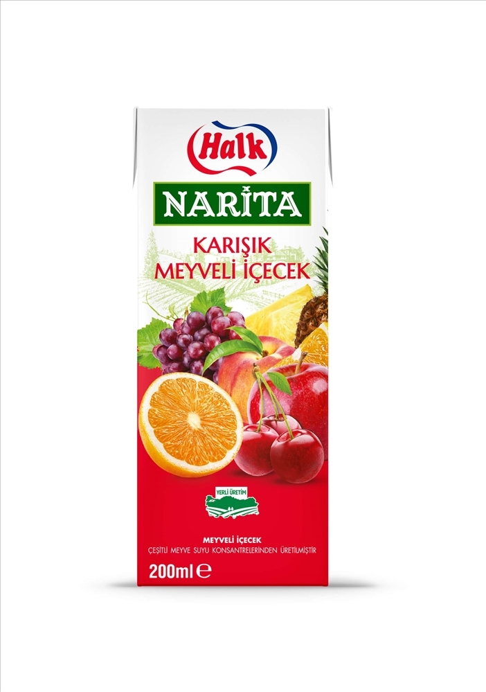 resm Halk Narita Karışık Meyveli İçecek 200 ml 27'li