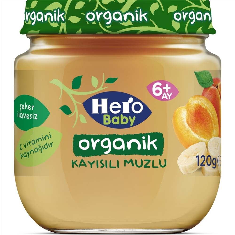 resm Ülker Hero Baby Organik Kayısı Muz Püresi 120 g