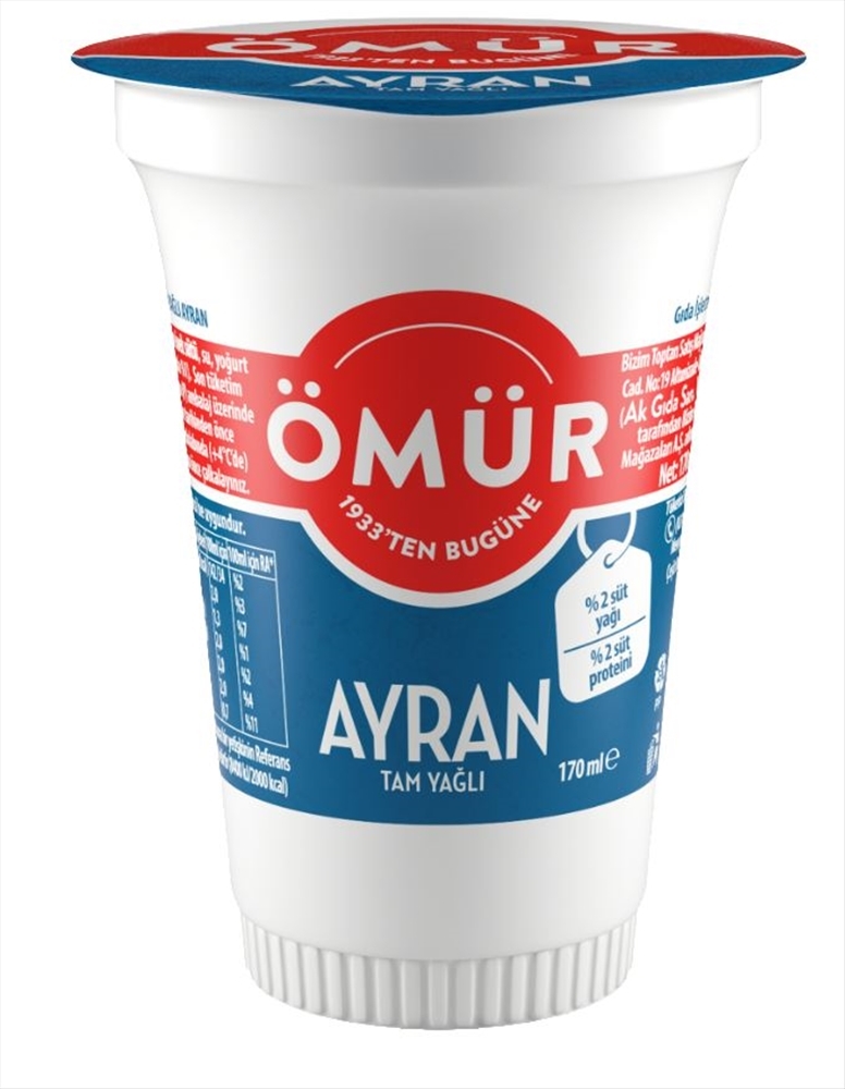 resm Ömür Tam Yağlı Ayran 170 ml