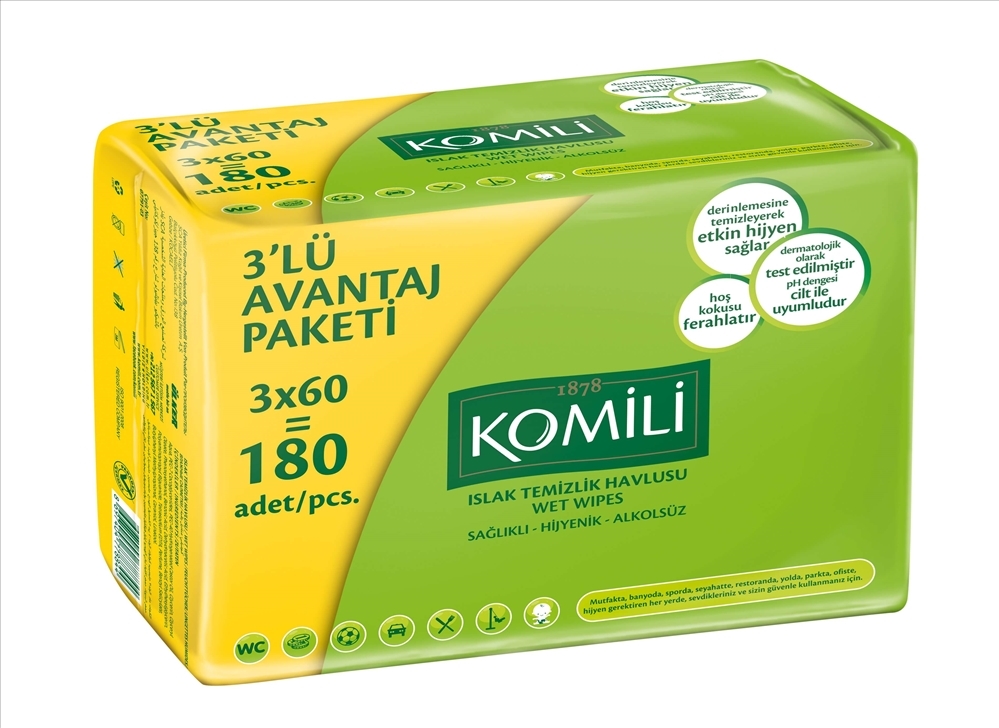 resm Komili Islak Havlu 3 x 60'lı