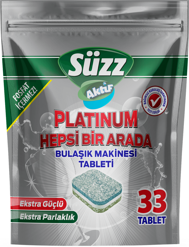 Süzz Aktif Platinum Bulaşık Makinesi Tableti 33'lü