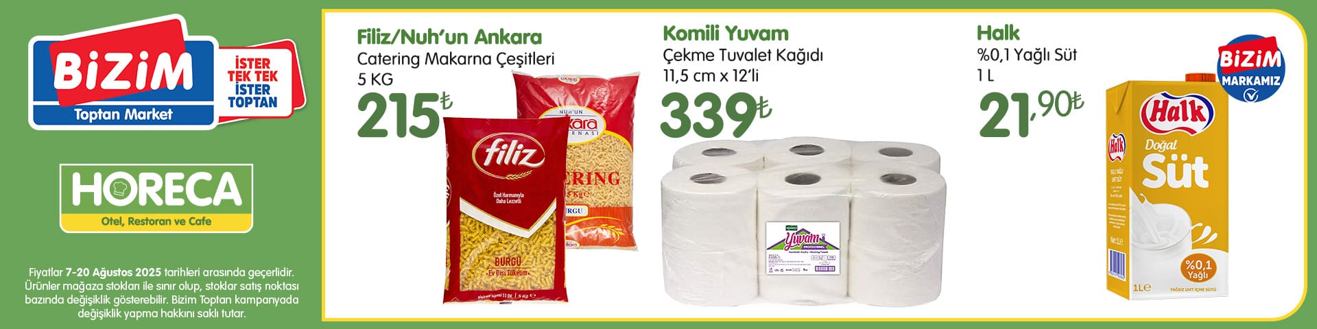 HORECA Müşterilerine Özel