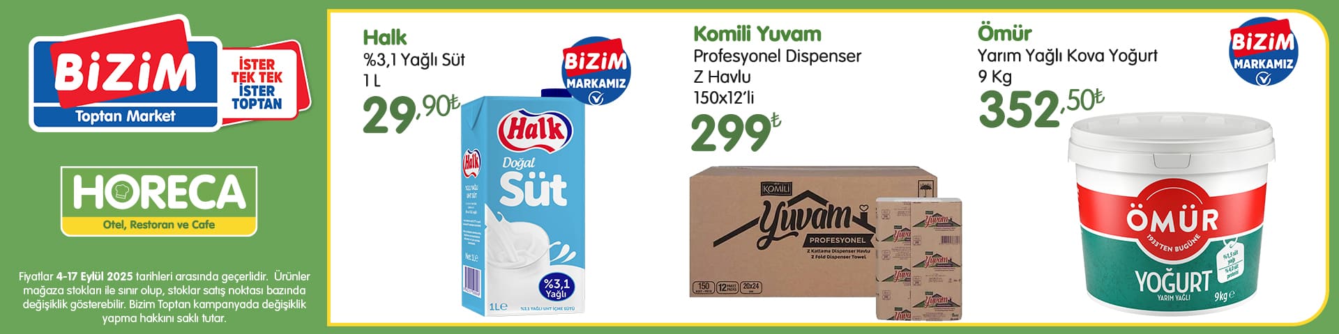 HORECA Müşterilerine Özel