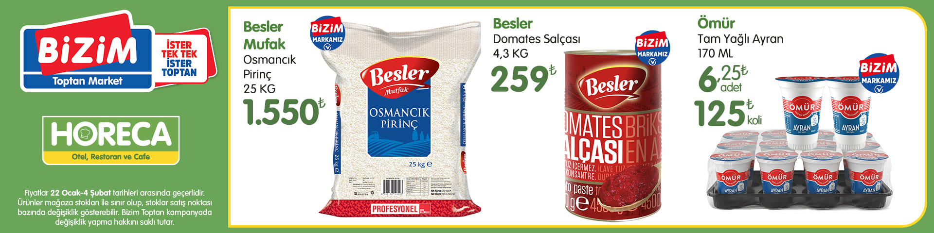 HORECA Müşterilerine Özel