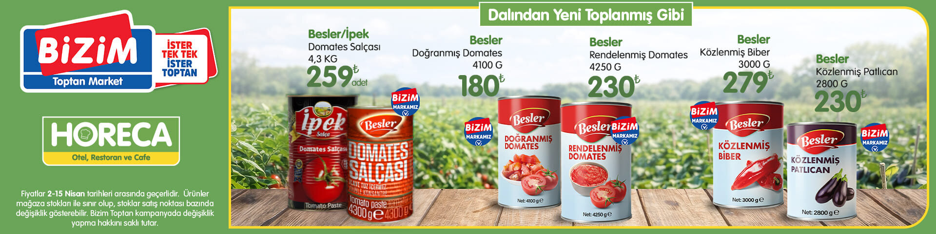 HORECA Müşterilerine Özel
