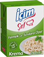 İçim Şef Yemeklik Krema %18 Yağlı 200 ml