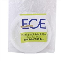 Ece Tabak Plastik 21 cm 100'lü