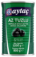 Aytaç Salamura Az Tuzlu Siyah Zeytin (S) 291-320 800 g