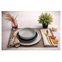 Tulu Porselen Yağmur Model Tabak Yeşil Krem