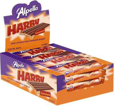 Alpella Harby Karamelli Bisküvi 24'lü 25 g