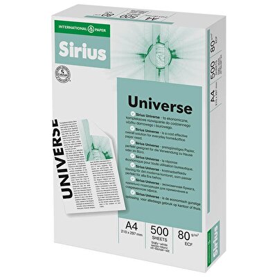 Sirius A4 Fotokopi Kağıdı 80 Gr 1 Koli 500 lü