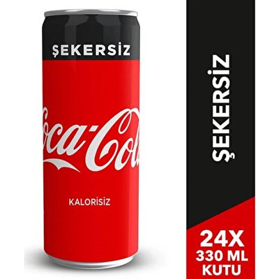 Coca Cola Şekersiz Kutu 330 ml 24'lü