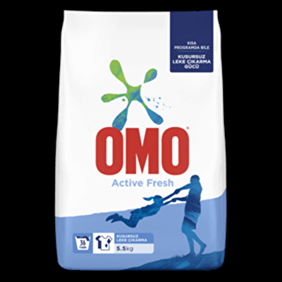 Omo Active Fresh Çamaşır Deterjanı Toz 5,5 kg