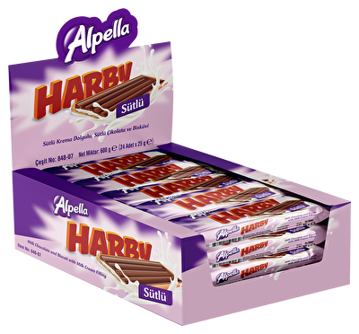 Alpella Harby Sütlü Bisküvi 25 g 24'lü