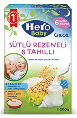 Ülker Hero Baby Süt Rezeneli 8 Tahıllı Gece 200 g