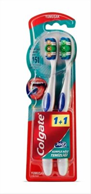 Colgate 360 Komple Ağız Temizliği Diş Fırçası 1+1