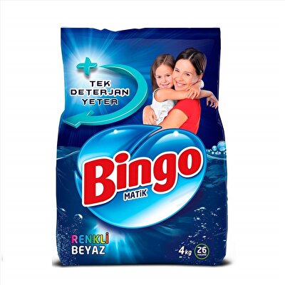 Bingo Beyaz ve Renkli Çamaşır Deterjanı Toz 4 kg