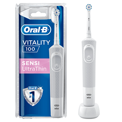 Oral-B V.D100 Sensitev Beyaz Şarjlı Diş Fırçası
