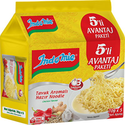Indomie Tavuk Aromalı Noodle 5'li Paket 350 g