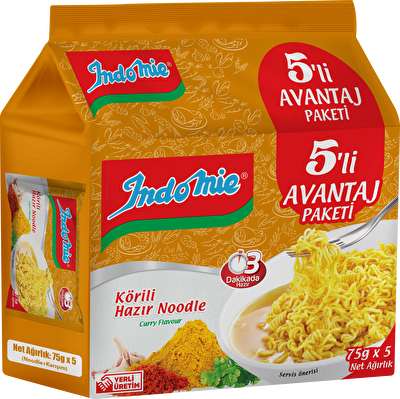 Indomie Körı Aromalı Noodle 5'li Paket 375 g