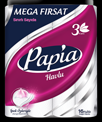 Papia Havlu İpek Özlü 16'lı