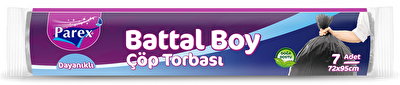 Parex Dayanıklı Battal Boy Çöp Torbası Adet