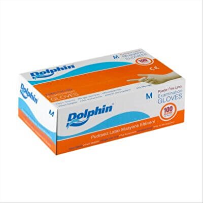 Dolphin Lateks Pudrasız M Muayene Eldiven Adet
