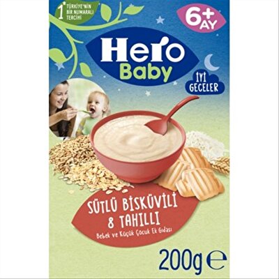Ülker Hero Baby Sütlü Bisküvili 8 Tahıllı 200 g