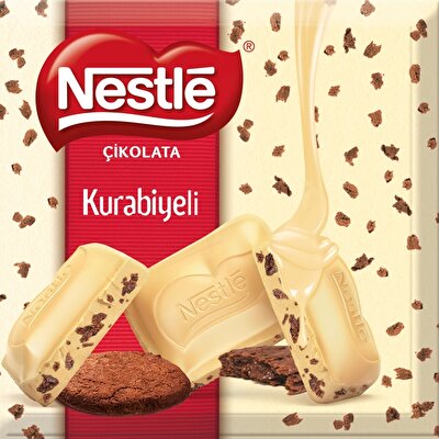 Nestle Kurabiye Parçacıklı Beyaz Çikolata 60 g