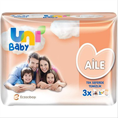 Uni Baby Aile Islak Havlu 3x52'li