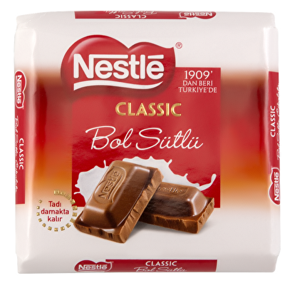 Nestle Classic Sütlü Kare Çikolata 60 g