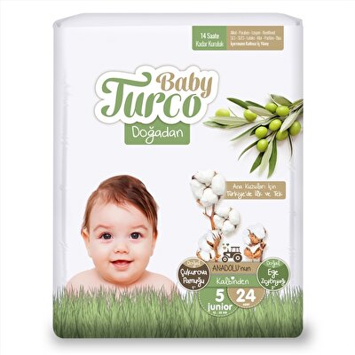 Baby Turco Doğadan 5 Numara Jumbo Junior 24'lü
