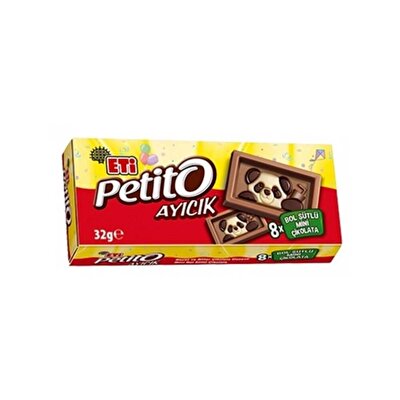 Eti Petito Ayıcık Mini Sütlü Çikolata 32 g 16'lı