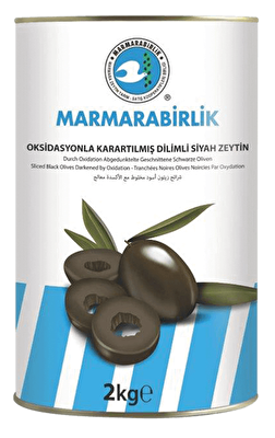 Marmara Birlik Dilimli Siyah Zeytin Teneke 2 kg