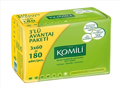 Komili Islak Havlu 3 x 60'lı