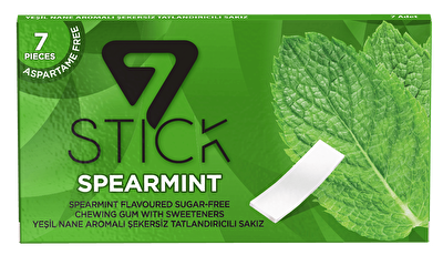 7 Stick Yeşil Nane Aromalı Sakız 14,5 g 24'lü