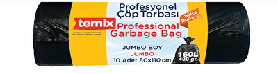 Temix EDT Çöp Torbası Profesyonel Jumbo Boy 10'lu