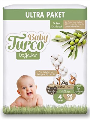 Baby Turco Doğadan 4 Numara Ultra Maxi 96'lı
