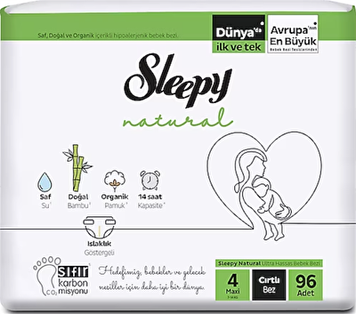 Sleepy Natural Jumbo 4 Numara Maxi 96'lı