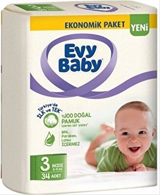 Evy Baby Jumbo Midi 3 34'lü