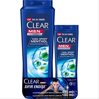 Clear Men Cool Sport Şampuan 485+180 ml