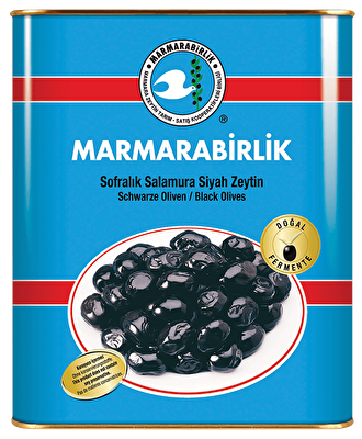 Marmara Birlik Salamura Siyah Zeytin Teneke (S) 291-320 10 kg