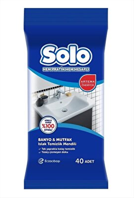 Solo Islak Temizleme Mendili Banyo & Mutfak 40'lı