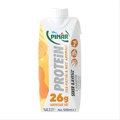 Pınar Protein Süt Yer Fıstığı & Muz Aromalı 500 ml