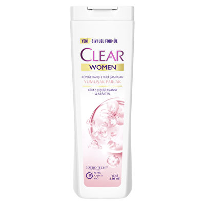 Clear Women Yumuşak ve Parlak Kiraz Çiçeği Şampuan 350 ml
