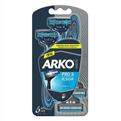 Arko Men Pro3 Tıraş Bıçağı 6'lı
