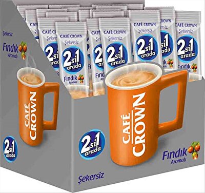 Ülker Cafe Crown 2'si1 Arada Şekersiz Fındıklı 24x11 g