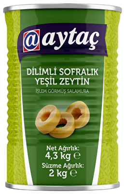 Aytaç Dilimli Yeşil Zeytin 2 kg